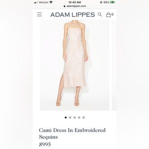Adam Lippes Cami Dress in Embroidered Sequins